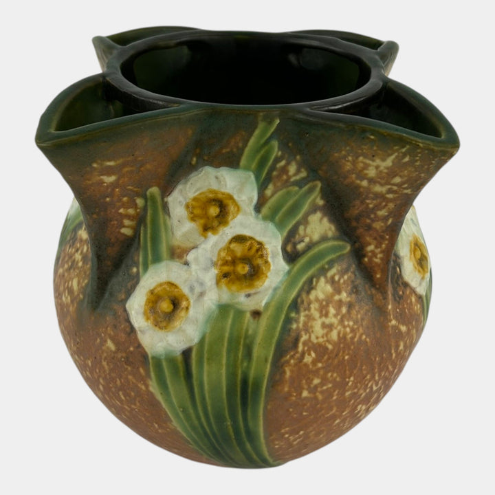Roseville Jonquil 1931 Vintage Arts And Crafts Pottery Crocus Pot Planter 95-6 - Just Art Pottery