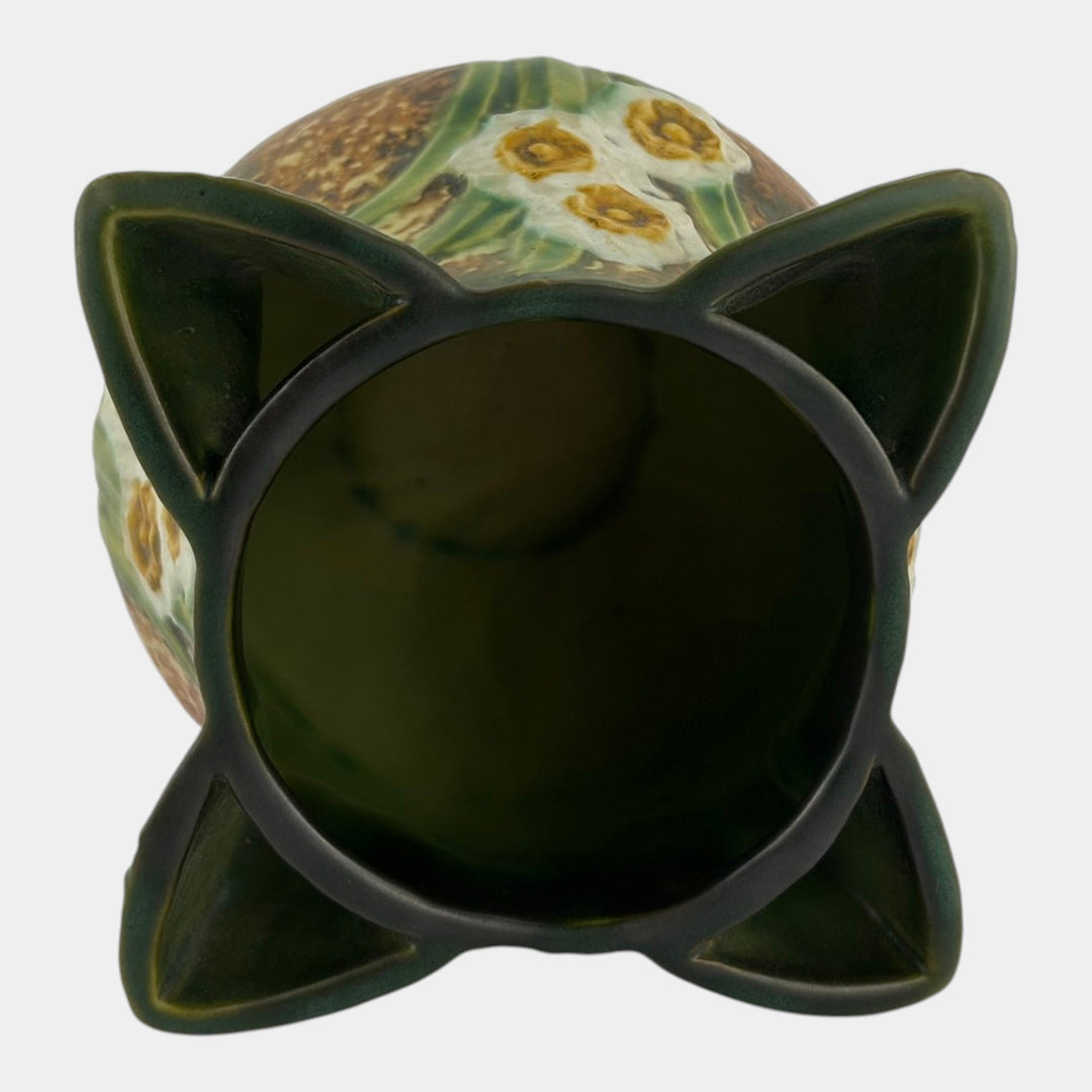 Roseville Jonquil 1931 Vintage Arts And Crafts Pottery Crocus Pot Planter 95-6 - Just Art Pottery