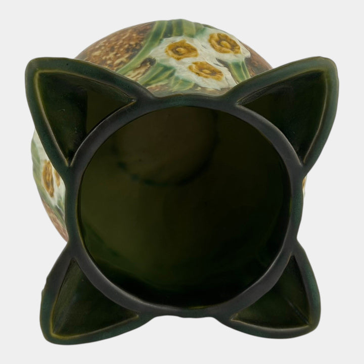 Roseville Jonquil 1931 Vintage Arts And Crafts Pottery Crocus Pot Planter 95-6 - Just Art Pottery