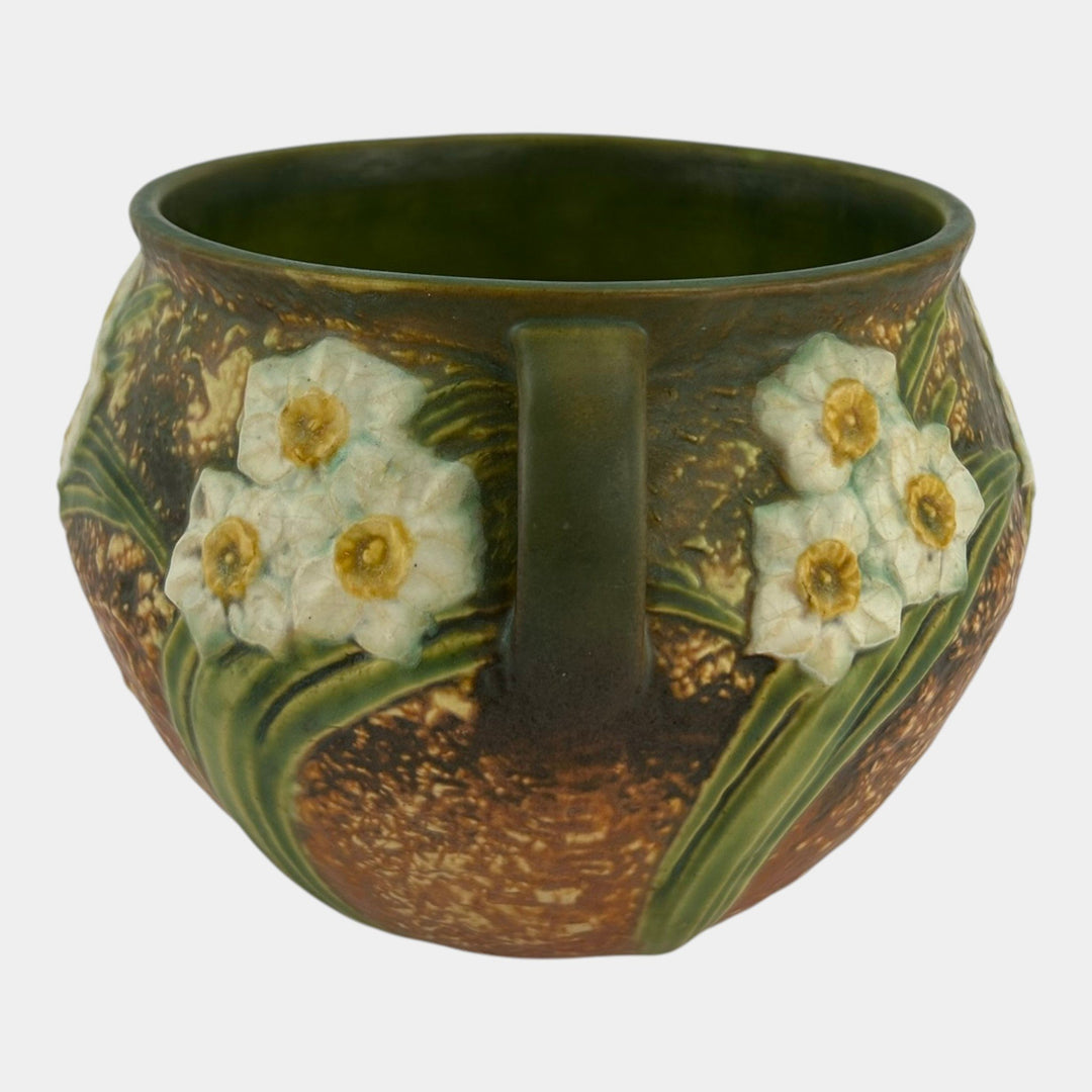 Roseville Jonquil 1931 Vintage Arts And Crafts Pottery Jardiniere Planter 621-6 - Just Art Pottery