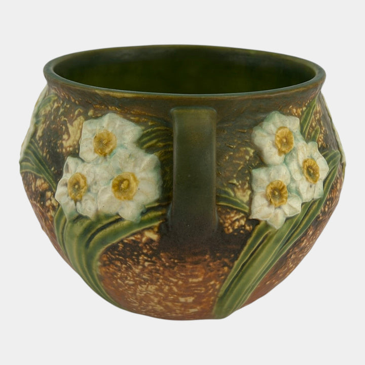 Roseville Jonquil 1931 Vintage Arts And Crafts Pottery Jardiniere Planter 621-6 - Just Art Pottery