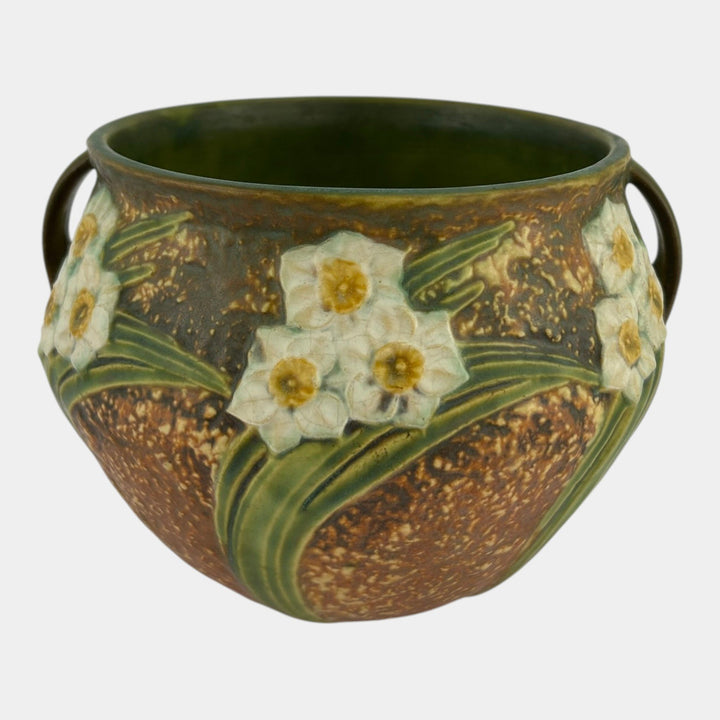 Roseville Jonquil 1931 Vintage Arts And Crafts Pottery Jardiniere Planter 621-6 - Just Art Pottery