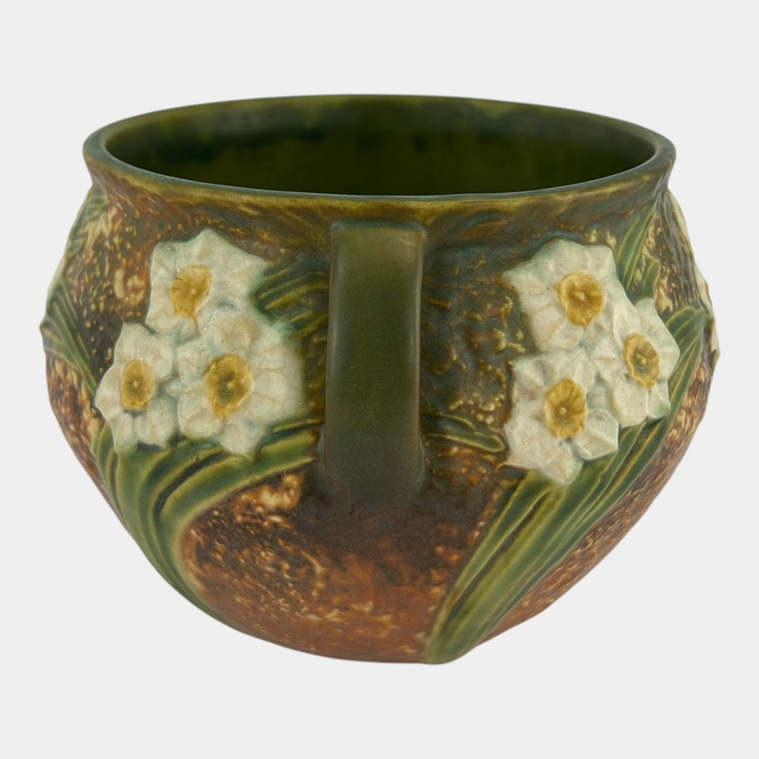 Roseville Jonquil 1931 Vintage Arts And Crafts Pottery Jardiniere Planter 621-6 - Just Art Pottery