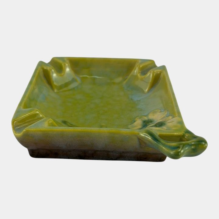 Roseville Wincraft Green 1948 Mid Century Modern Pottery Ceramic Ashtray 240-T - Just Art Pottery