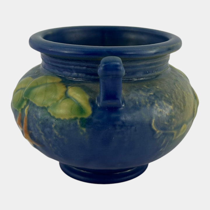 Roseville Fuchsia Blue 1938 Vintage Art Pottery Ceramic Jardiniere Planter 645-3 - Just Art Pottery