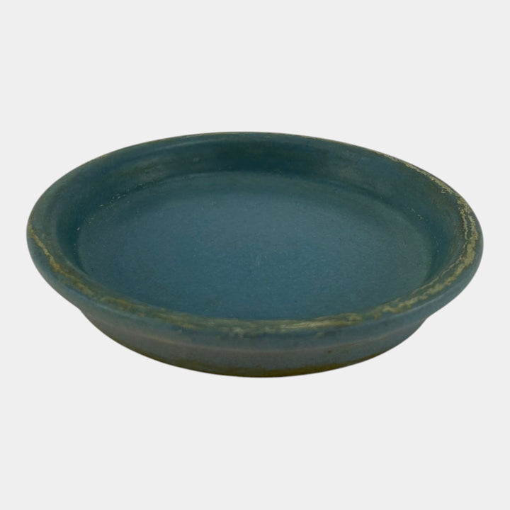 Roseville Cosmos Blue 1940 Vintage Art Pottery Ceramic Flower Pot Saucer 650-5 - Just Art Pottery