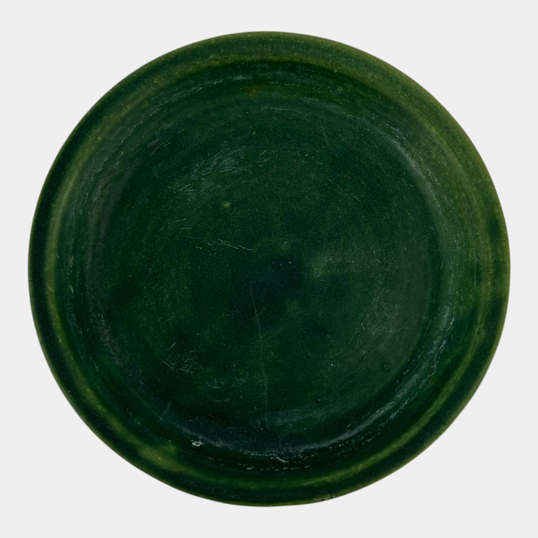 Roseville Zephyr Lily Green 1946 Vintage Art Pottery Ceramic Flower Pot Saucer - Just Art Pottery