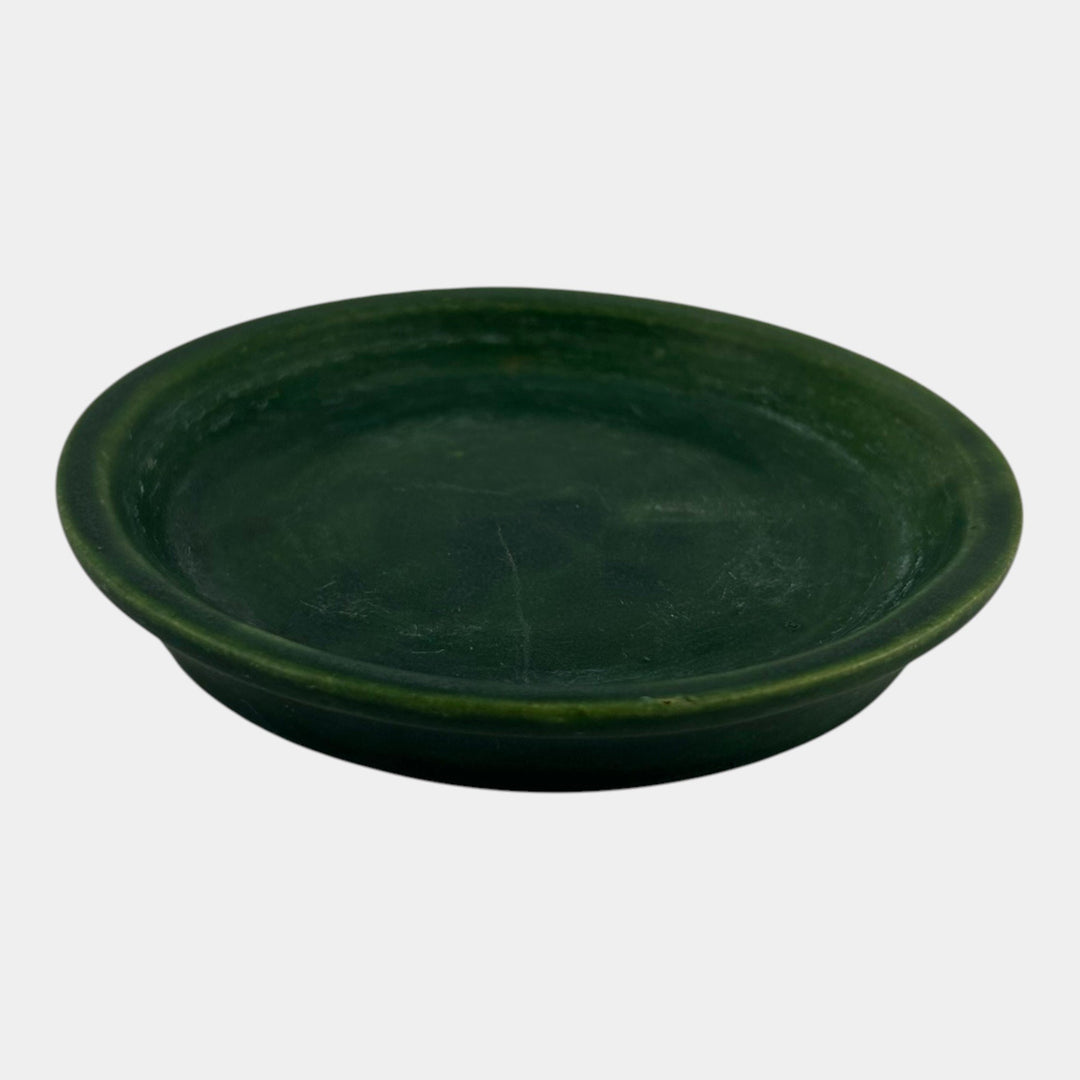 Roseville Zephyr Lily Green 1946 Vintage Art Pottery Ceramic Flower Pot Saucer - Just Art Pottery