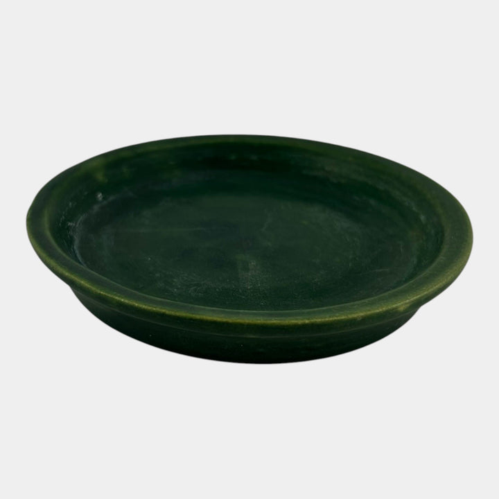 Roseville Zephyr Lily Green 1946 Vintage Art Pottery Ceramic Flower Pot Saucer - Just Art Pottery