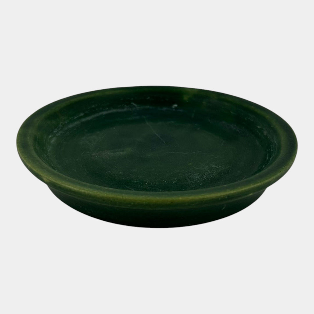 Roseville Zephyr Lily Green 1946 Vintage Art Pottery Ceramic Flower Pot Saucer - Just Art Pottery