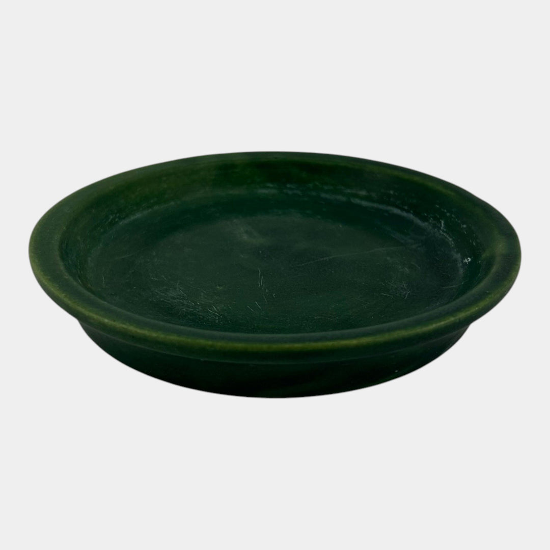 Roseville Zephyr Lily Green 1946 Vintage Art Pottery Ceramic Flower Pot Saucer - Just Art Pottery