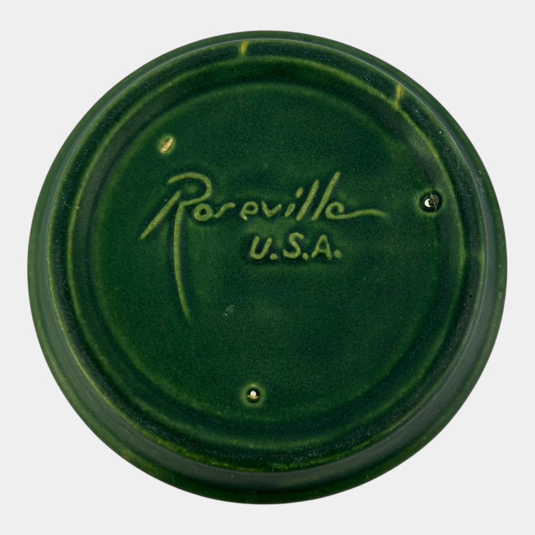 Roseville Zephyr Lily Green 1946 Vintage Art Pottery Ceramic Flower Pot Saucer - Just Art Pottery