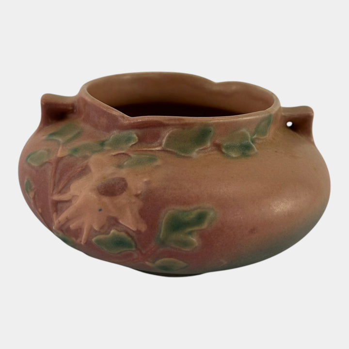 Roseville Columbine Pink 1941 Vintage Pottery Ceramic Jardiniere Planter 655-3 - Just Art Pottery