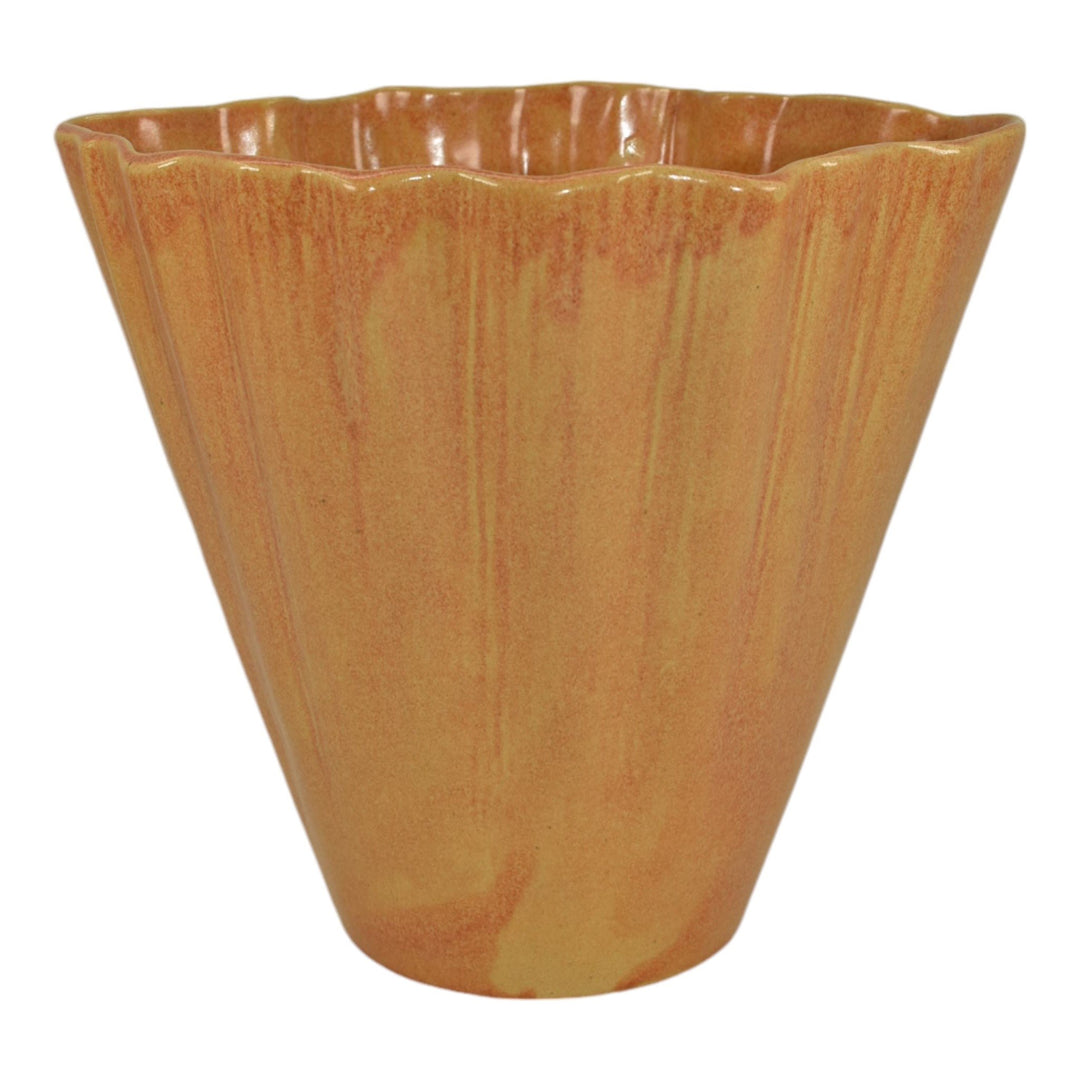 Roseville Capri Orange 1954 Vintage Art Pottery Ceramic Planter Vase 557-7 - Just Art Pottery