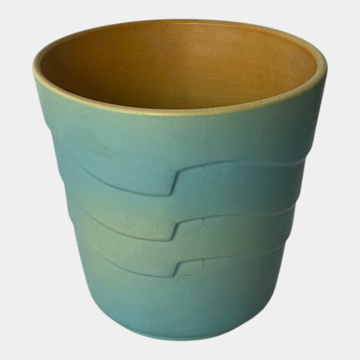 Roseville Florane Blue Mid Century Modern Ceramic Flower Pot Planter 73-6