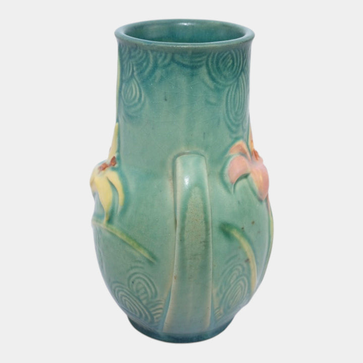 Roseville Zephyr Lily Green 1946 Mid Century Modern Pottery Ceramic Vase 130-6 - Just Art Pottery