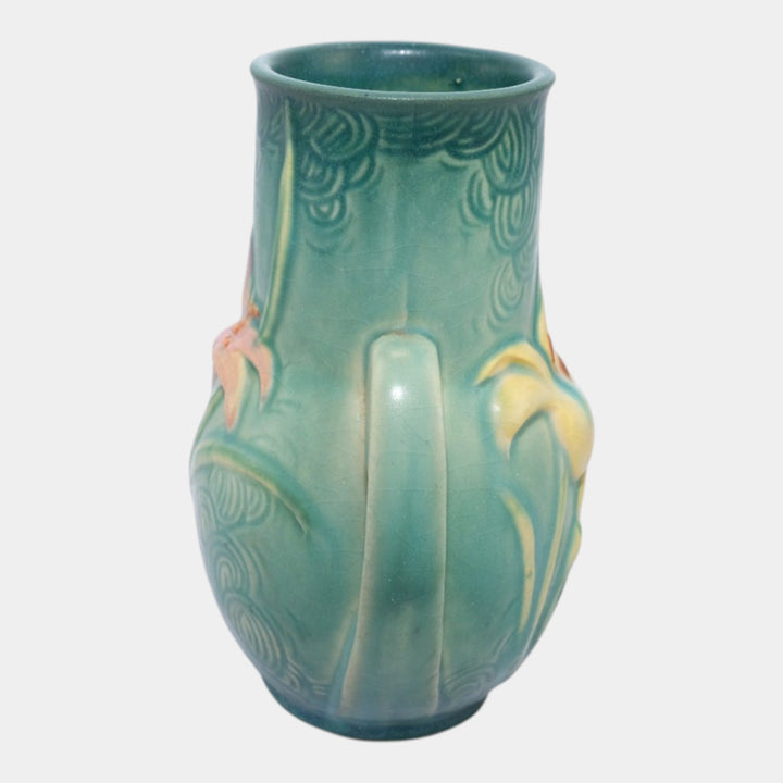 Roseville Zephyr Lily Green 1946 Mid Century Modern Pottery Ceramic Vase 130-6 - Just Art Pottery