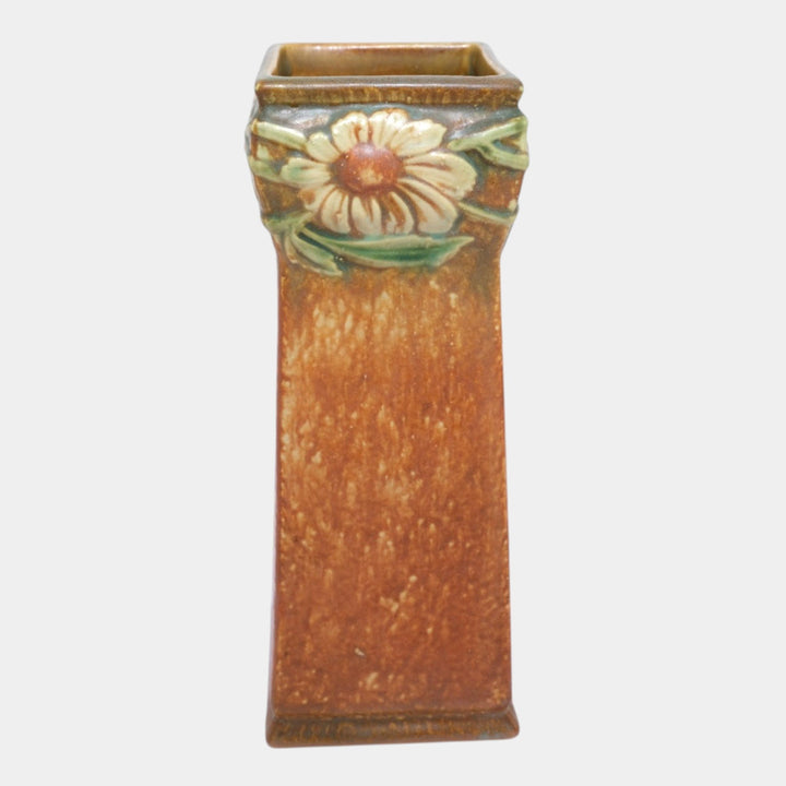 Roseville Dahlrose 1928 Vintage Arts And Crafts Pottery Flower Vase 371-10 - Just Art Pottery