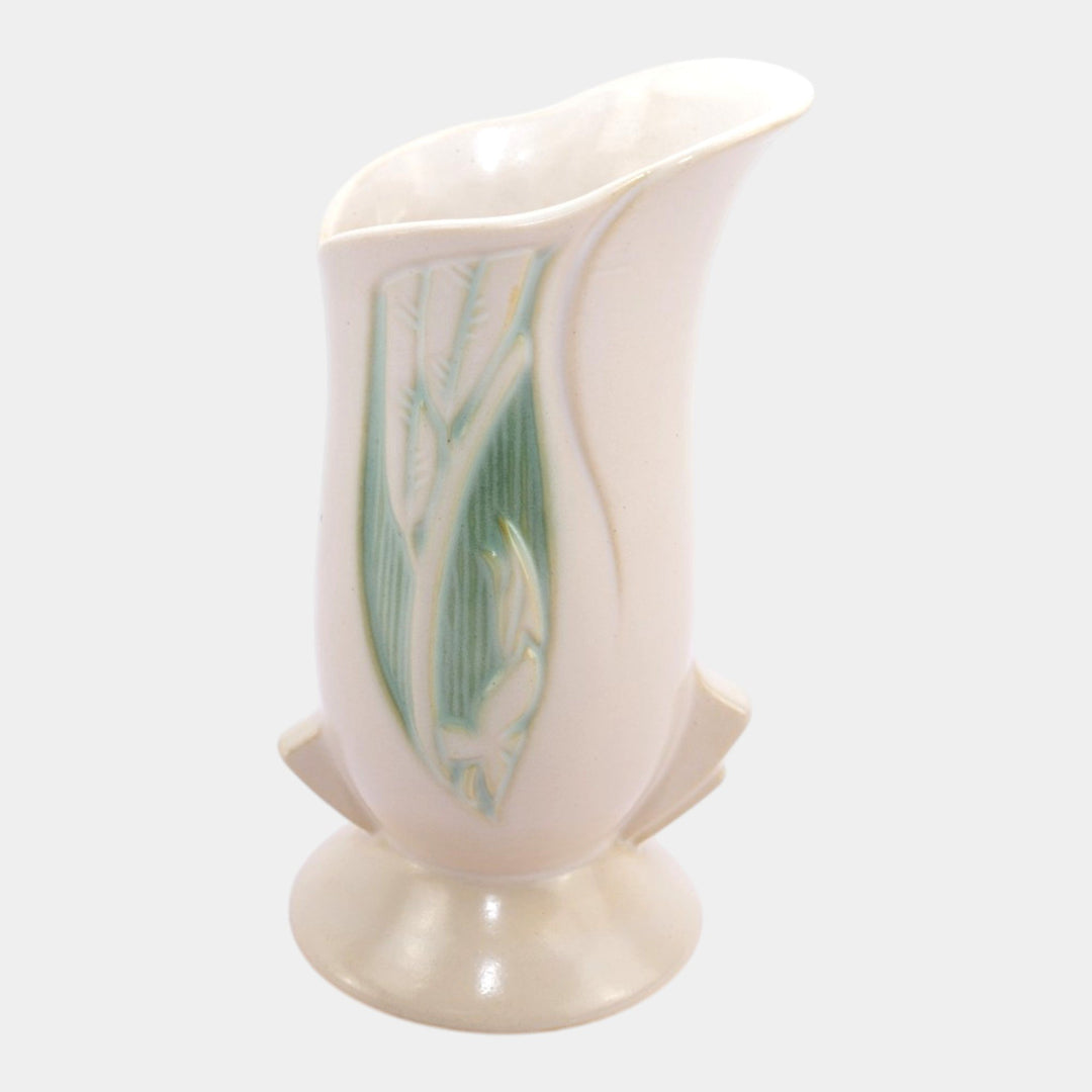 Roseville Silhouette White 1950 Mid Century Modern Pottery Ceramic Vase 782-7 - Just Art Pottery