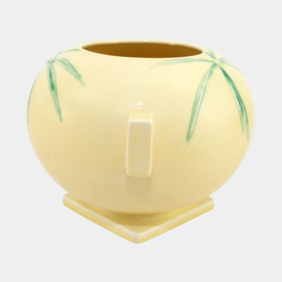 Roseville Dawn Yellow 1937 Vintage Art Deco Pottery Ceramic Pedestal Bowl 316-6