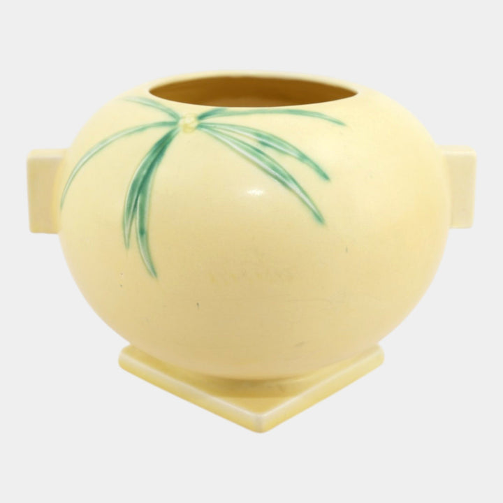 Roseville Dawn Yellow 1937 Vintage Art Deco Pottery Ceramic Pedestal Bowl 316-6