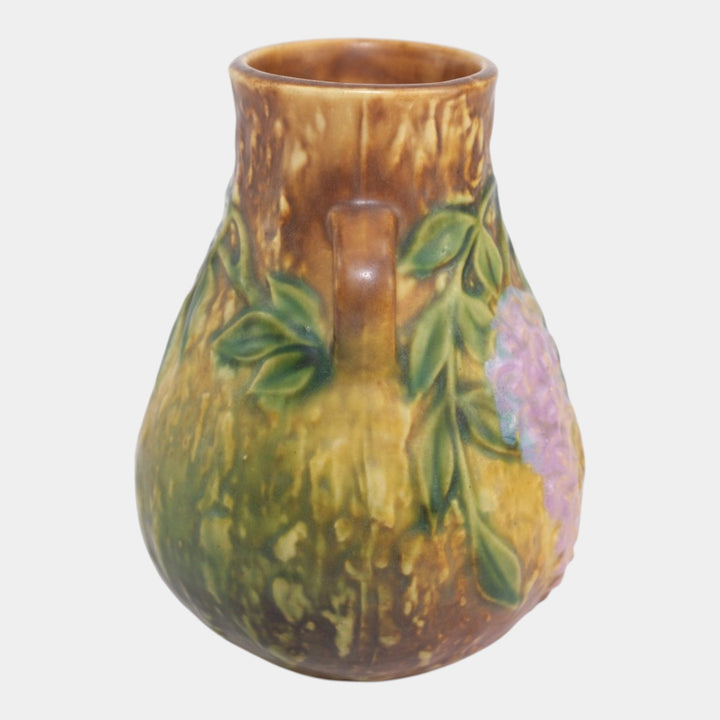 Roseville Wisteria Tan 1933 Vintage Arts And Crafts Pottery Ceramic Vase 631-6