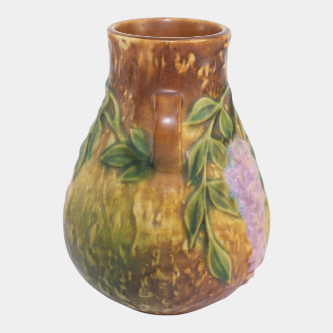 Roseville Wisteria Tan 1933 Vintage Arts And Crafts Pottery Ceramic Vase 631-6
