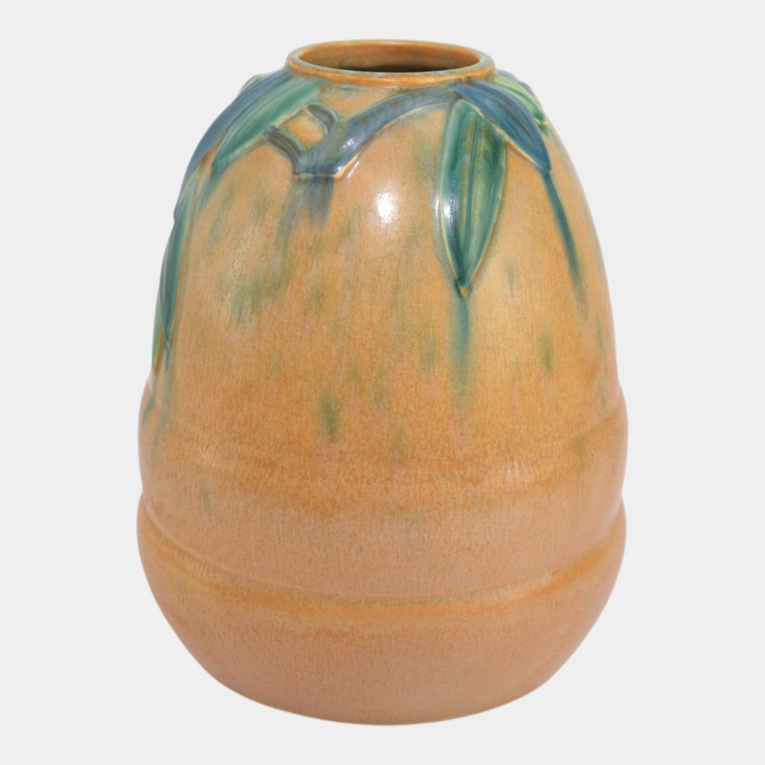 Roseville Futura Tan 1928 Vintage Art Deco Pottery Bee Hive Ceramic Vase 406-8