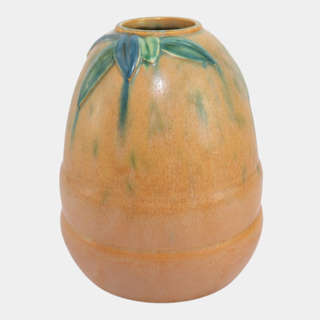 Roseville Futura Tan 1928 Vintage Art Deco Pottery Bee Hive Ceramic Vase 406-8