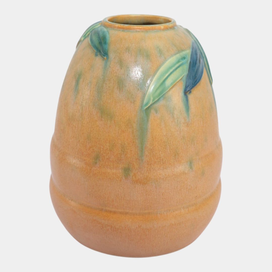Roseville Futura Tan 1928 Vintage Art Deco Pottery Bee Hive Ceramic Vase 406-8