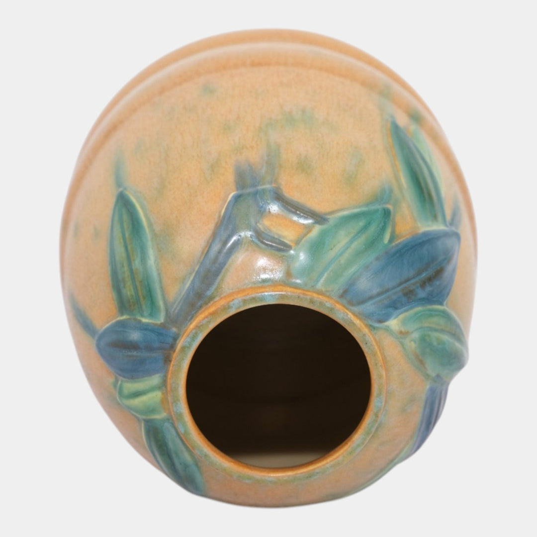 Roseville Futura Tan 1928 Vintage Art Deco Pottery Bee Hive Ceramic Vase 406-8