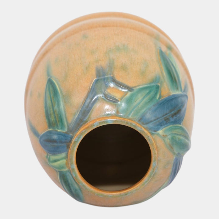 Roseville Futura Tan 1928 Vintage Art Deco Pottery Bee Hive Ceramic Vase 406-8