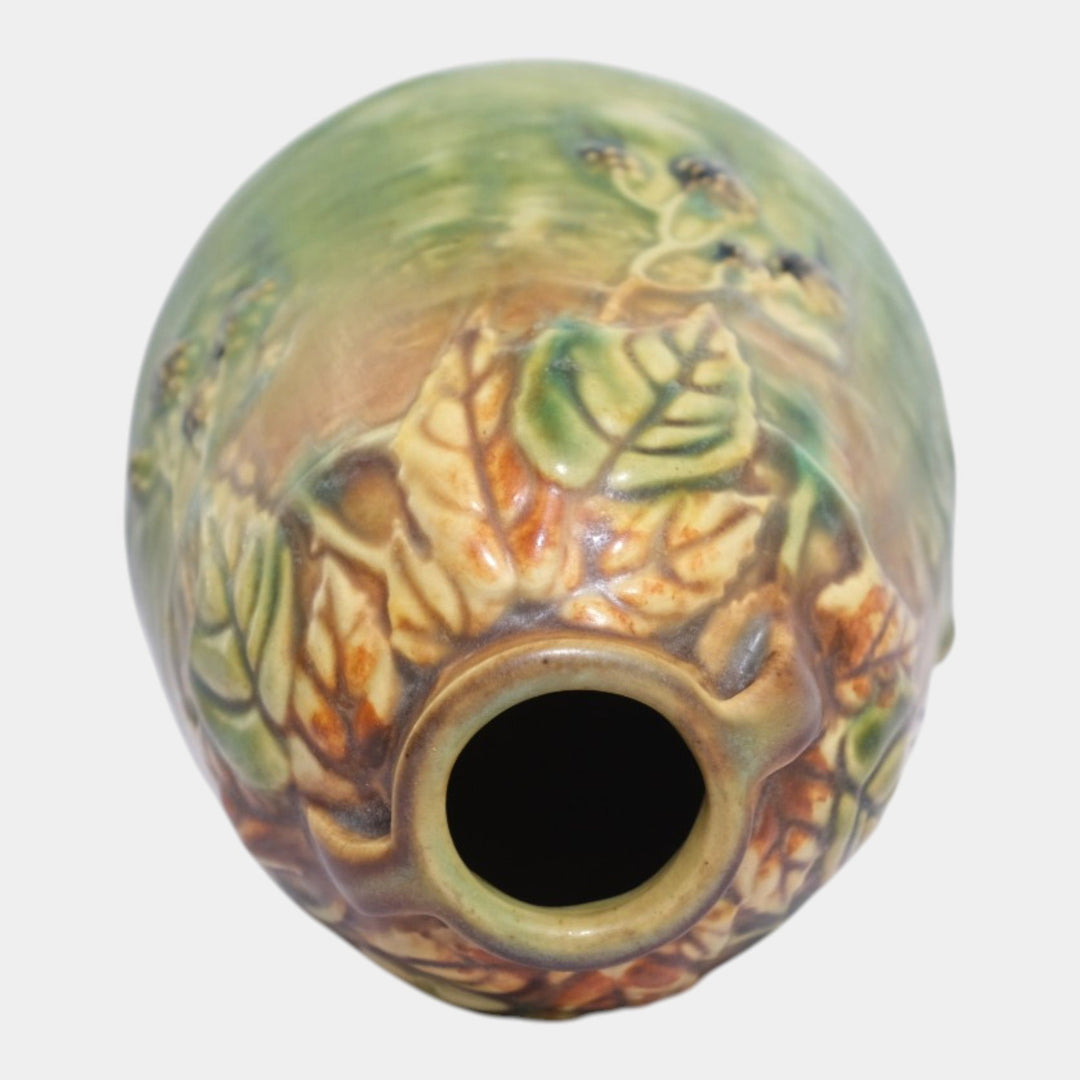 Roseville Blackberry 1932 Vintage Art Pottery Ceramic Bee Hive Vase 569-5