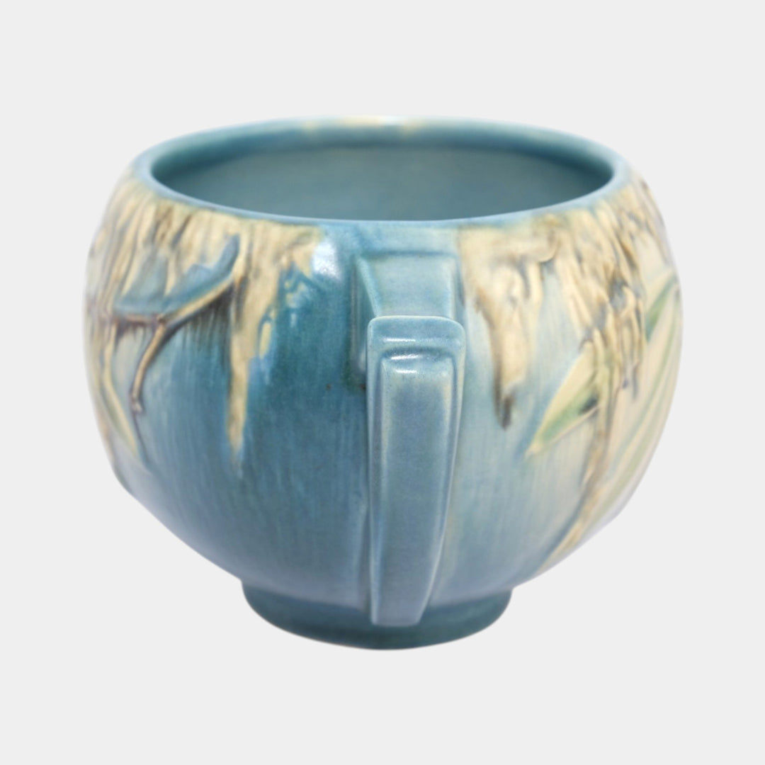 Roseville Moss Blue 1936 Vintage Art Pottery Ceramic Jardiniere Planter 289-4