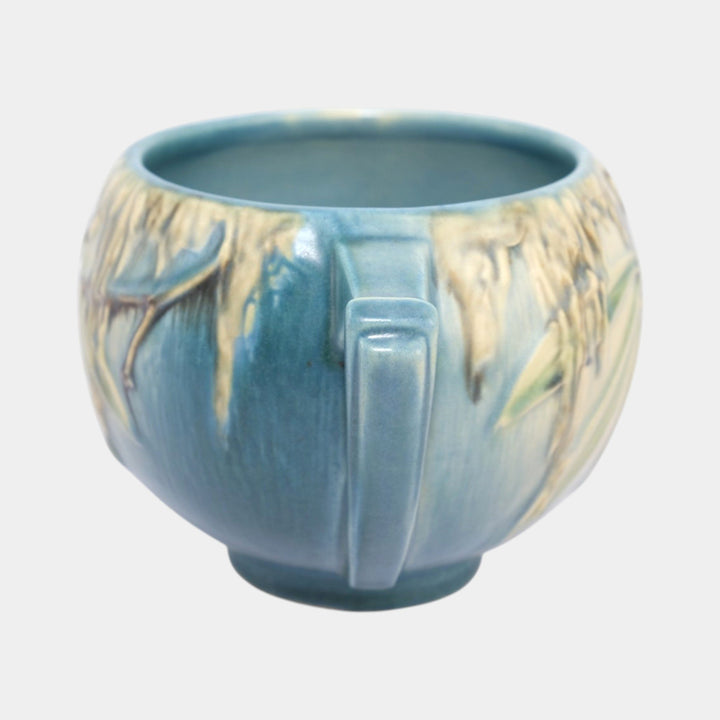 Roseville Moss Blue 1936 Vintage Art Pottery Ceramic Jardiniere Planter 289-4