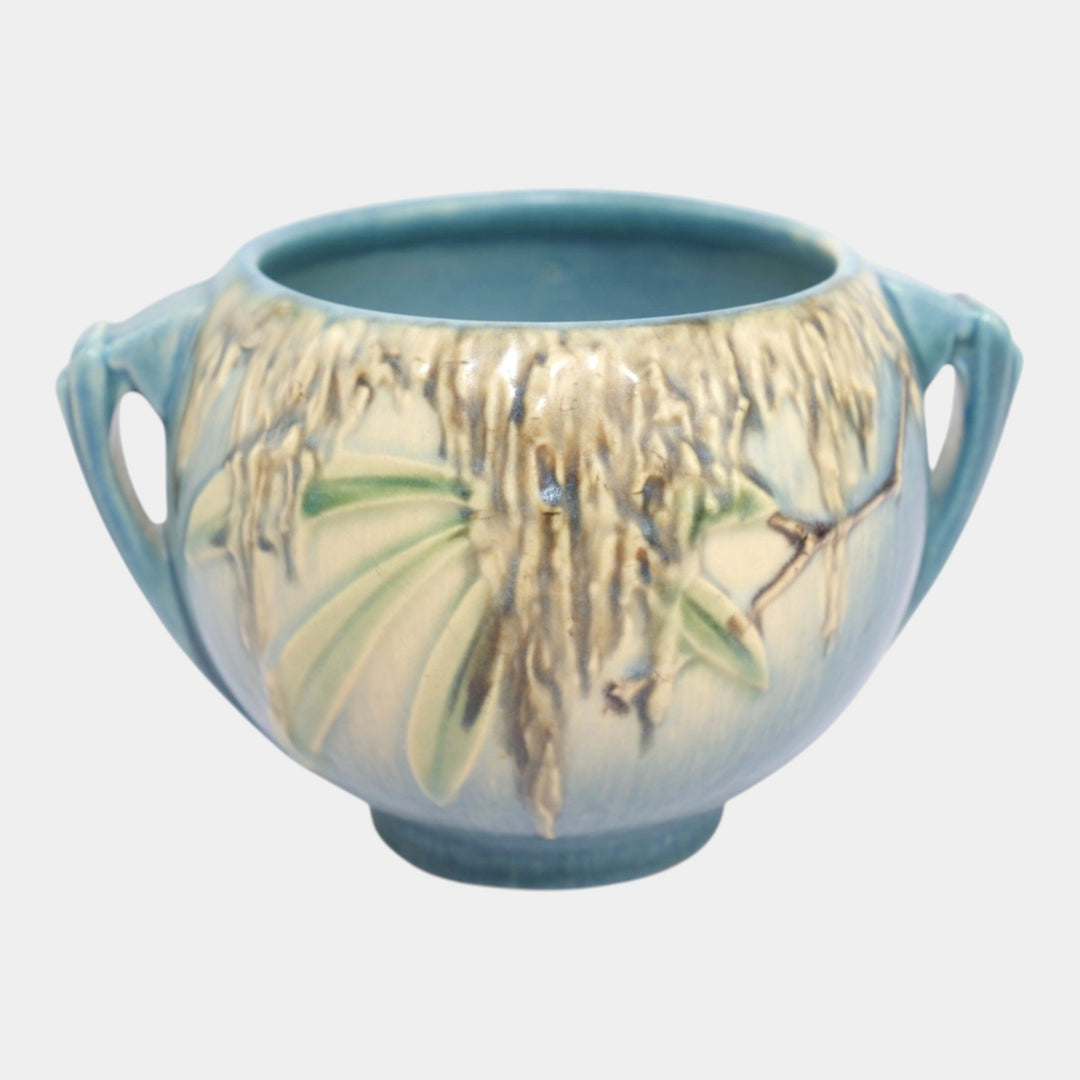 Roseville Moss Blue 1936 Vintage Art Pottery Ceramic Jardiniere Planter 289-4