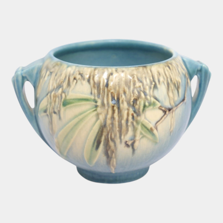Roseville Moss Blue 1936 Vintage Art Pottery Ceramic Jardiniere Planter 289-4