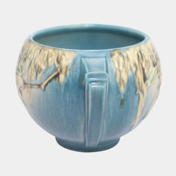 Roseville Moss Blue 1936 Vintage Art Pottery Ceramic Jardiniere Planter 289-4