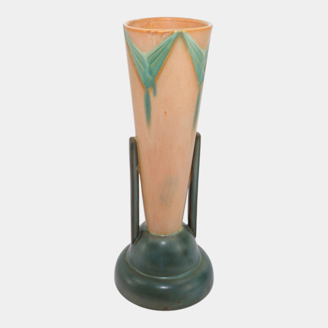 Roseville Futura Tan 1928 Vintage Art Deco Pottery Ceramic Table Leg Vase 410-12
