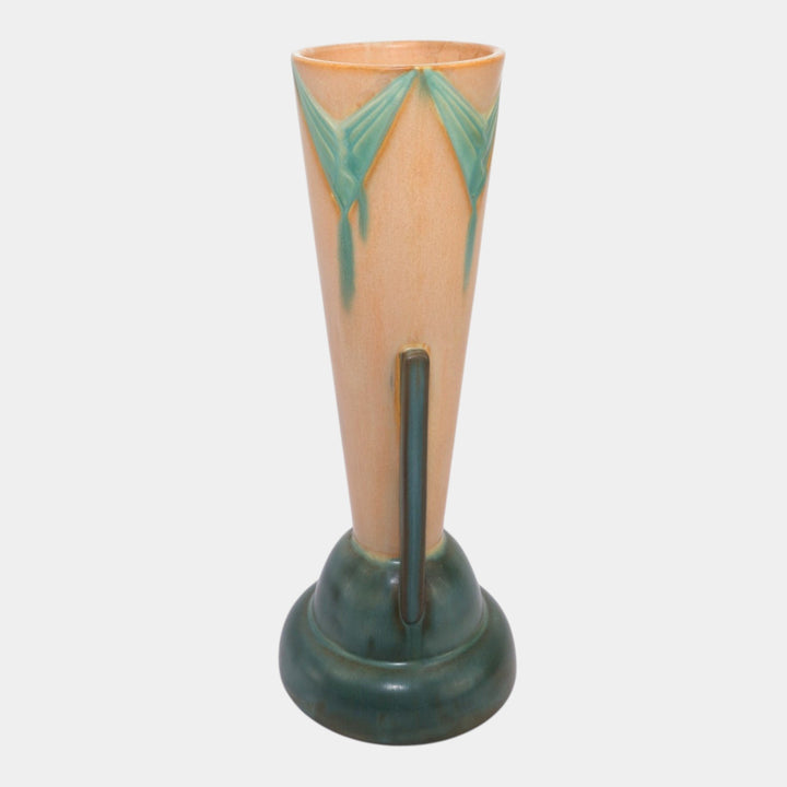 Roseville Futura Tan 1928 Vintage Art Deco Pottery Ceramic Table Leg Vase 410-12