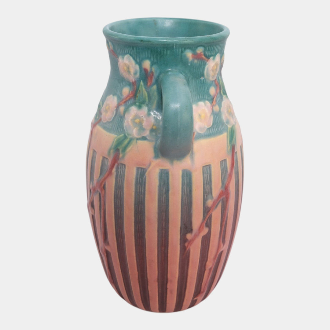 Roseville Cherry Blossom Pink 1933 Vintage Art Deco Pottery Ceramic Vase 626-10
