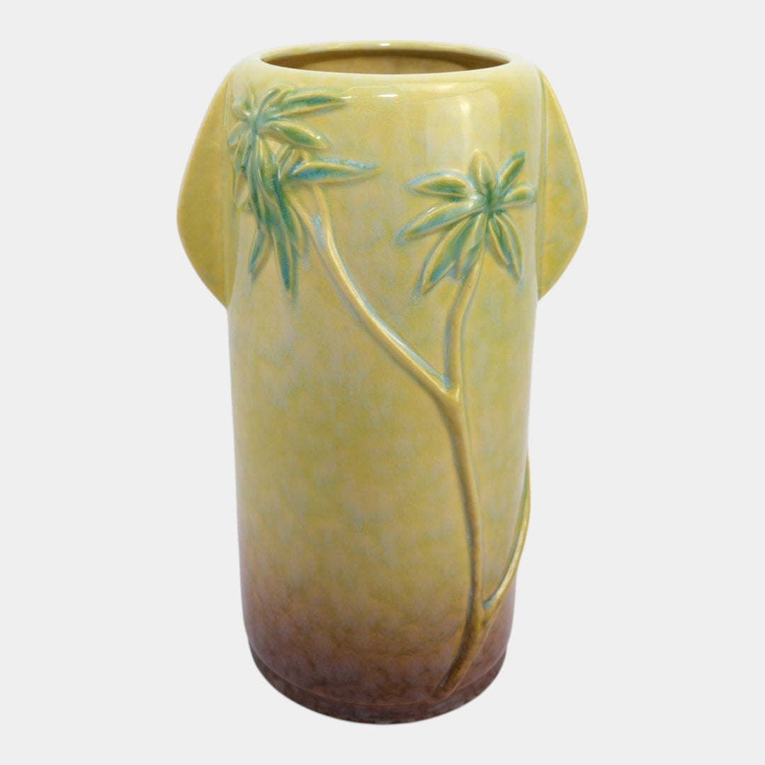 Roseville Wincraft Green 1948 Mid Century Modern Pottery Panther Vase 290-11 - Just Art Pottery