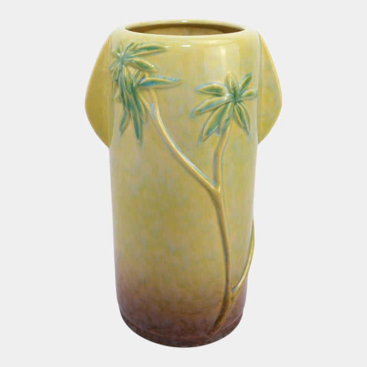 Roseville Wincraft Green 1948 Mid Century Modern Pottery Panther Vase 290-11 - Just Art Pottery