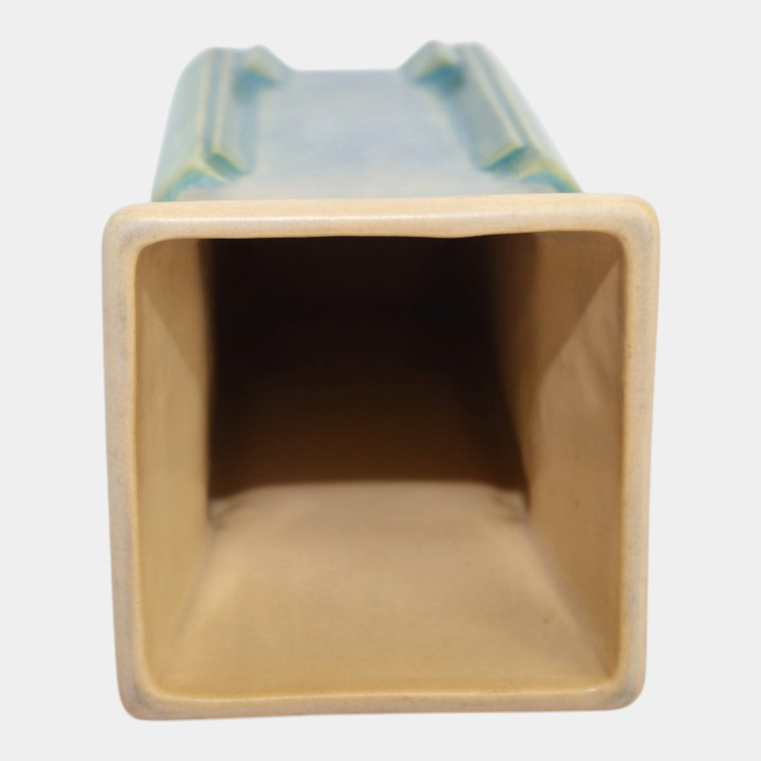 Roseville Futura 1928 Tan Vintage Art Deco Pottery Milk Carton Vase 402-8