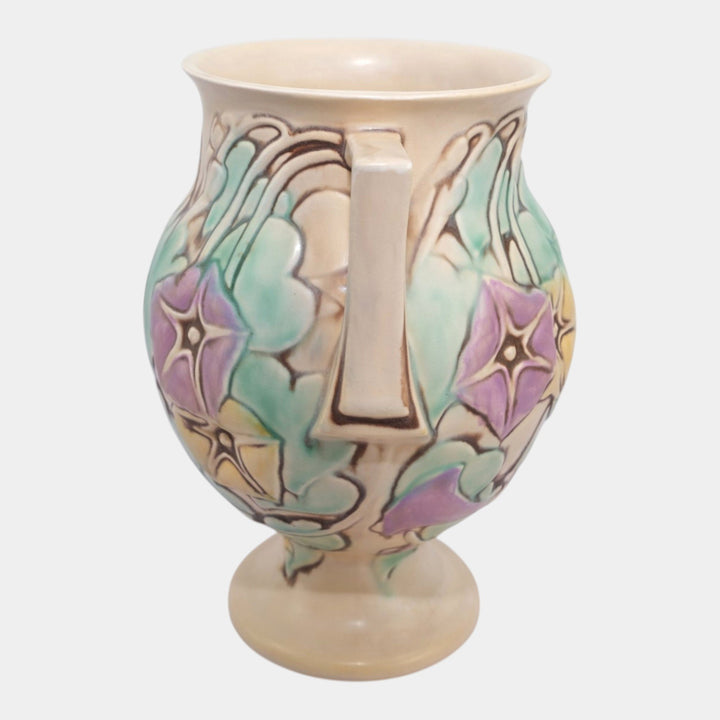Roseville Morning Glory White 1935 Vintage Art Deco Pottery Ceramic Vase 728-9 - Just Art Pottery