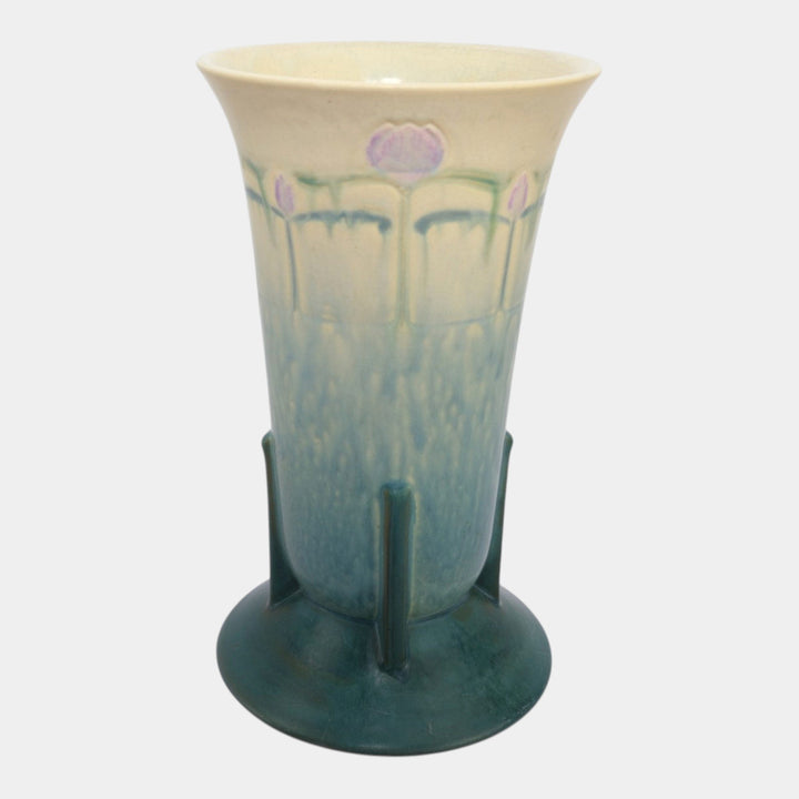 Roseville Futura 1928 Vintage Art Deco Pottery Purple Crocus Ceramic Vase 429-9