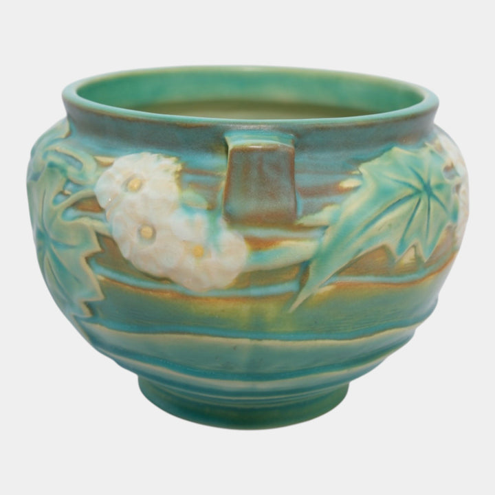 Roseville Luffa Green 1934 Vintage Art Pottery Jardiniere Planter 631-5 - Just Art Pottery