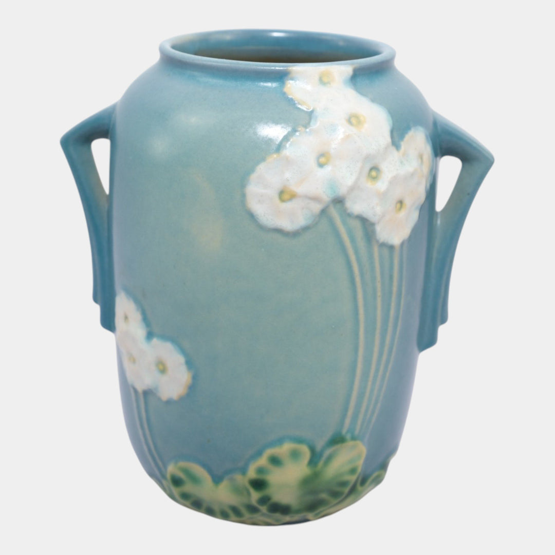 Roseville Primrose Blue 1936 Vintage Art Deco Pottery Ceramic Vase 761-6 - Just Art Pottery