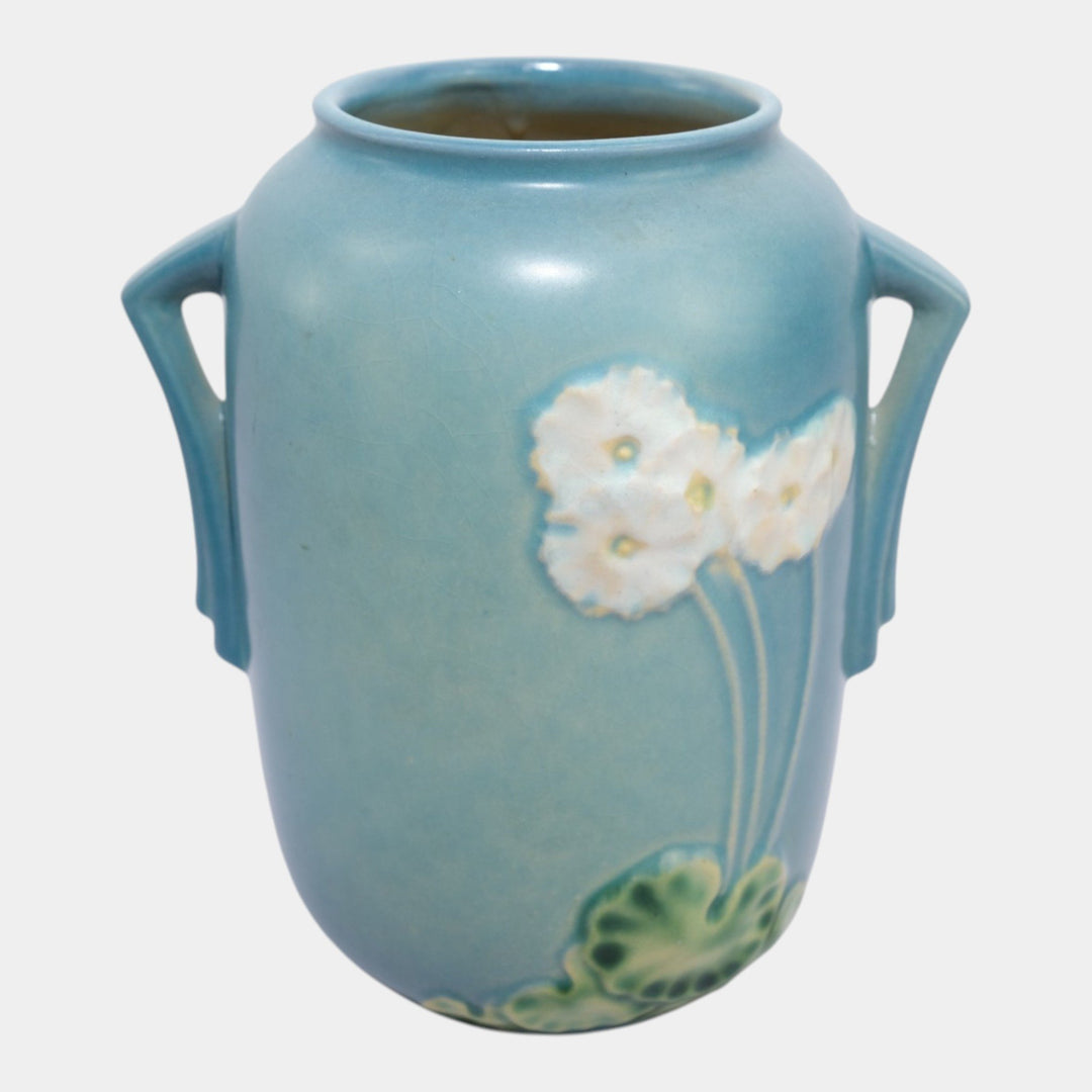 Roseville Primrose Blue 1936 Vintage Art Deco Pottery Ceramic Vase 761-6 - Just Art Pottery