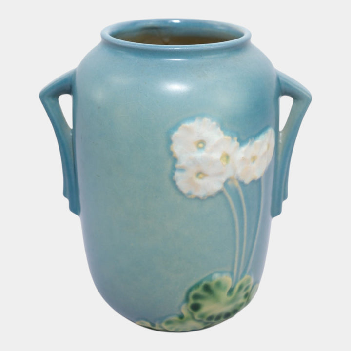 Roseville Primrose Blue 1936 Vintage Art Deco Pottery Ceramic Vase 761-6 - Just Art Pottery